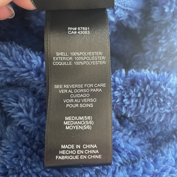 University Of Kentucky UK Sweatshirt Hoodie Kids Size 5/6 Sherpa Fleece Blue NWT - Picture 8 of 8